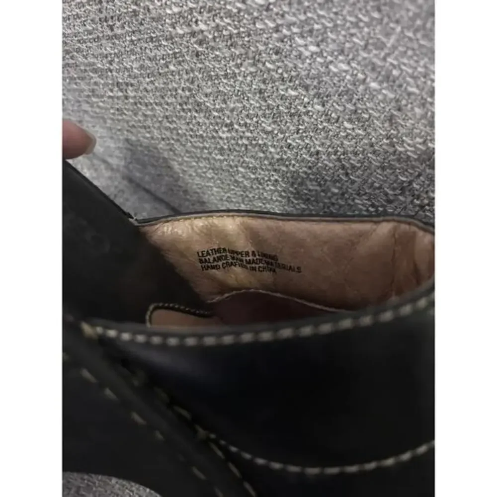 Born Black Leather Wedge Clog Sneakers - Women's